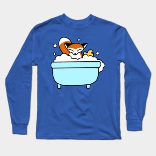 Bubble Bath Fox Long Sleeve T-Shirt